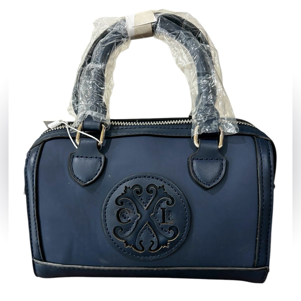 CXL by Christian Lacroix Sydney Nylon Micro Barrel Bag Navy